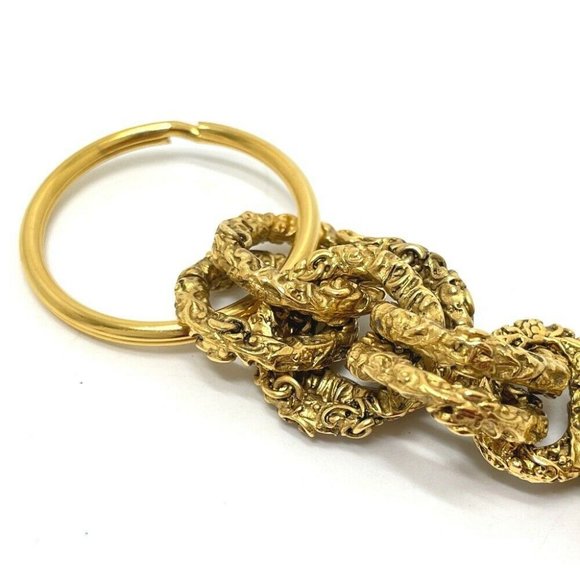 CHANEL Vintage charm Key ring brass Gold x Black - Picture 3 of 8